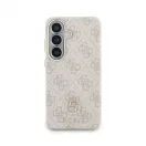 Guess PU-bőr 4G Strass Logo arany keretes mágneses tok Samsung Galaxy S26 készülékhez rózsaszín