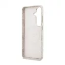 Guess PU-bőr 4G Strass Logo arany keretes mágneses tok Samsung Galaxy S26 készülékhez rózsaszín
