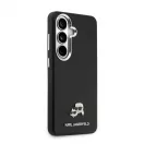 Karl Lagerfeld Grained PU Leather K&CH Heads mágneses tok Samsung Galaxy S26 készülékhez fekete