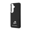 Karl Lagerfeld Grained PU Leather K&CH Heads mágneses tok Samsung Galaxy S26 készülékhez fekete
