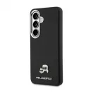 Karl Lagerfeld K&CH Heads mágneses tok Samsung Galaxy S26+ készülékhez dombornyomott PU műbőr fekete