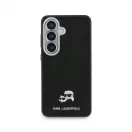 Karl Lagerfeld K&CH Heads mágneses tok Samsung Galaxy S26+ készülékhez dombornyomott PU műbőr fekete