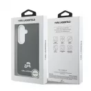 Karl Lagerfeld K&CH Heads mágneses tok Samsung Galaxy S26+ készülékhez dombornyomott PU műbőr fekete