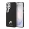 Karl Lagerfeld K&CH Heads barázdált PU bőr mágneses tok Samsung Galaxy S26 Ultra készülékhez, fekete