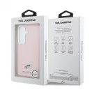 Karl Lagerfeld K&CH Heads mágneses tok Samsung Galaxy S26+ készülékhez, struktúrált PU bőr, rózsaszín