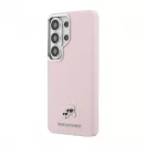 Karl Lagerfeld barázdált PU-bőr K&CH Heads mágneses tok Samsung Galaxy S26 Ultra készülékhez rózsaszín