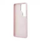Karl Lagerfeld barázdált PU-bőr K&CH Heads mágneses tok Samsung Galaxy S26 Ultra készülékhez rózsaszín