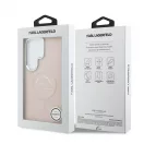 Karl Lagerfeld PU RSG Logo Magnetic tok Samsung Galaxy S26 Ultra készülékhez rózsaszín