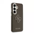 Guess PU 4G gyanta- és fém logós tok Samsung Galaxy S26+ készülékhez barna