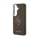 Guess PU 4G gyanta- és fém logós tok Samsung Galaxy S26+ készülékhez barna