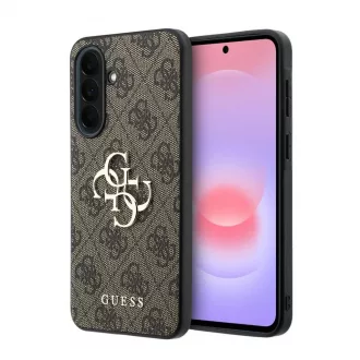   Guess PU-bőr 4G Metal Logo tok Samsung Galaxy A37 készülékhez barna