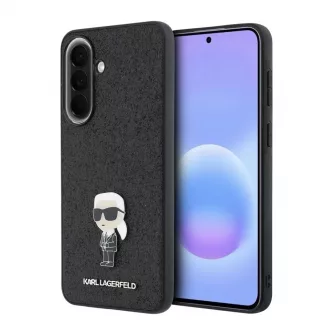   Karl Lagerfeld Fixed Glitter Metal Ikonik tok Samsung Galaxy A57 készülékhez, fekete