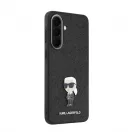 Karl Lagerfeld Fixed Glitter Metal Ikonik tok Samsung Galaxy A57 készülékhez, fekete