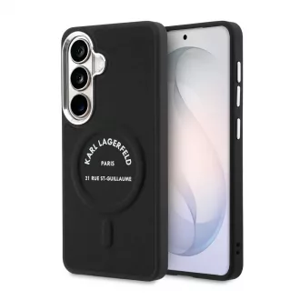   Karl Lagerfeld PU RSG Logo mágneses tok Samsung Galaxy S26+ készülékhez fekete