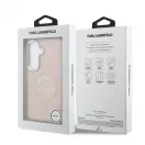 Karl Lagerfeld PU RSG Logo mágneses tok Samsung Galaxy S26+ készülékhez, rózsaszín